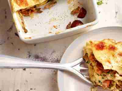 Pilzlasagne mit Gruyère