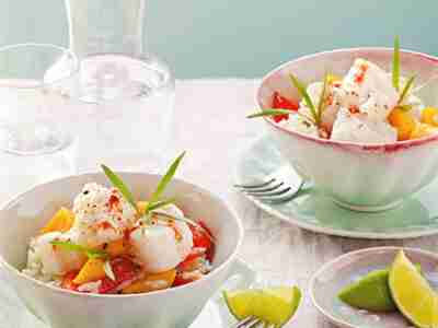 Mango-Seelachs-Salat mit Basmatireis