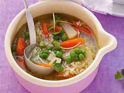 Frühlingssuppe mit Reis