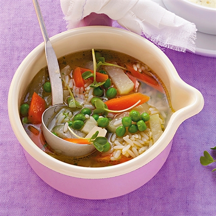 Frühlingssuppe mit Reis