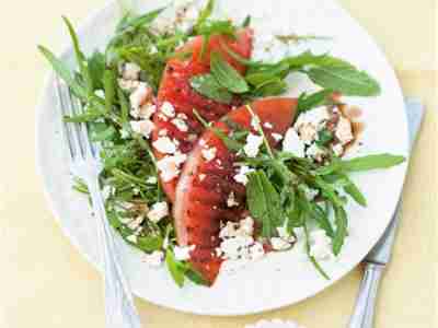 Rucola mit gegrillter Melone