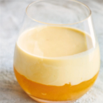 Orangencreme mit Bittergelee