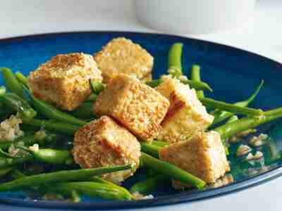 Bohnensalat mit Sesamtofu