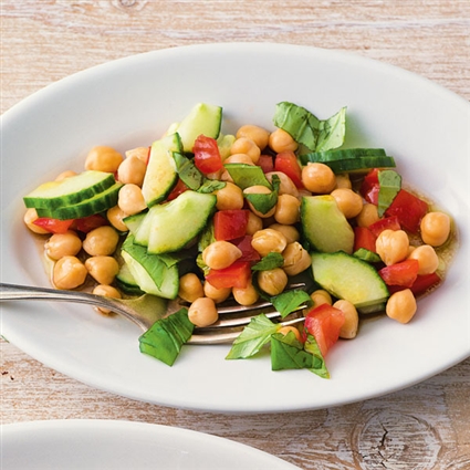 Vegetarischer Kichererbsensalat