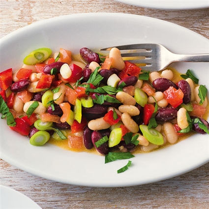 Vegetarischer Bohnensalat