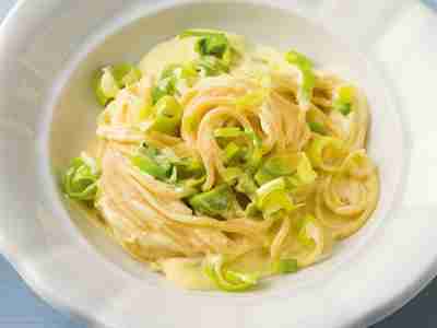 Spaghetti mit Lauch-Carbonara