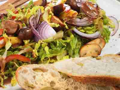 Romana-Paprika-Salat mit Pilzen