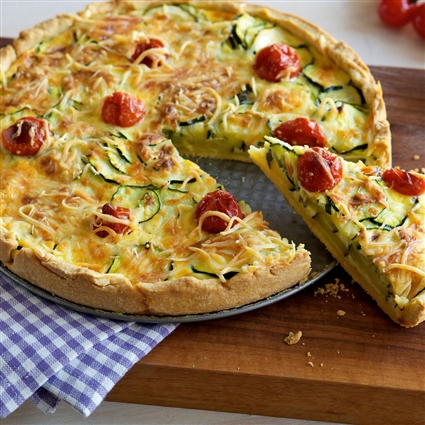 Zucchini-Tomaten-Quiche