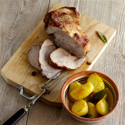 Schweinebraten mit Lorbeerkartoffeln