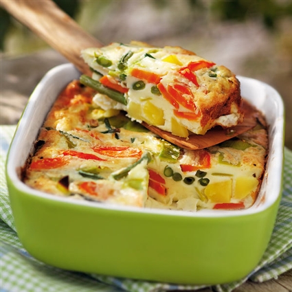 Vegetarischer bunter Gemüseauflauf
