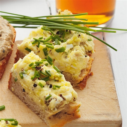 Kartoffelkäse mit Ei