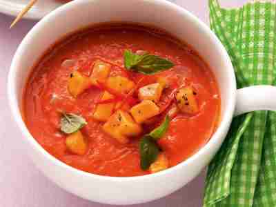 Tomaten-Papaya-Suppe