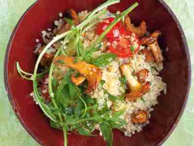 Bulgursalat mit Pfifferlingen