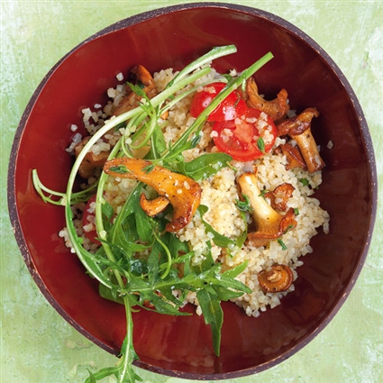 Bulgursalat mit Pfifferlingen