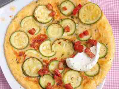 Zucchini-Speck-Pfannkuchen