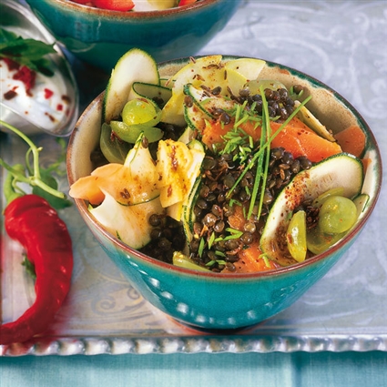 Fruchtiger Linsensalat