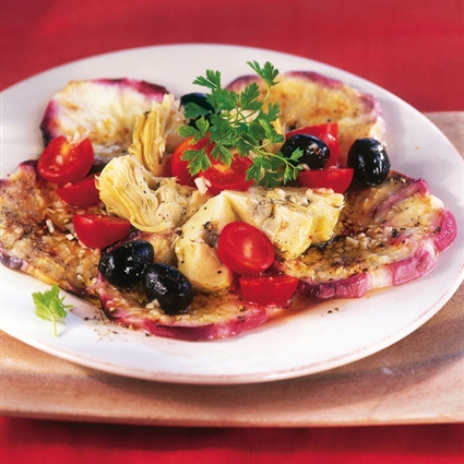 Artischocken-Auberginen-Salat
