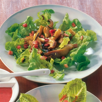 Schneller Eichblattsalat mit Austernpilzen