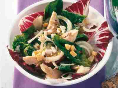 Schneller Radicchio-Spinat-Salat mit Artischocken