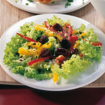 Schneller Lollo bianco mit Oliven und Paprika