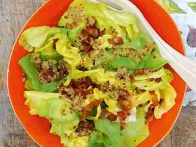 Kopfsalat mit Speck