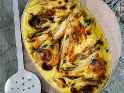 Chicorée-Süßkartoffel-Auflauf