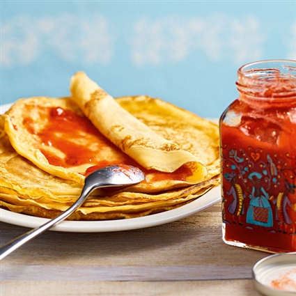 Pfannakuacha mit selber gmachta Marmelad