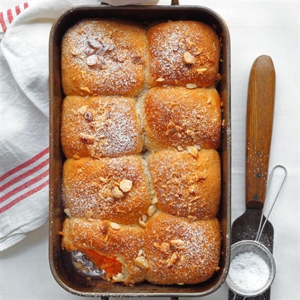 Rohrnudeln mit Papaya-Chili-Füllung