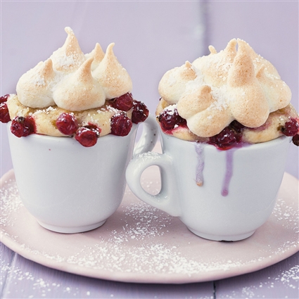 12 kleine Johannisbeerkuchen mit Baiser
