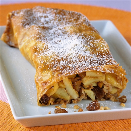 Apfelstrudel mit Filoteig