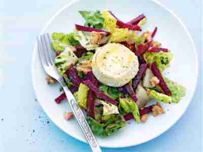 Rote-Bete-Salat mit Gratiniertem Ziegenkäse