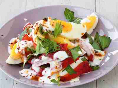 Paprika-Eiersalat