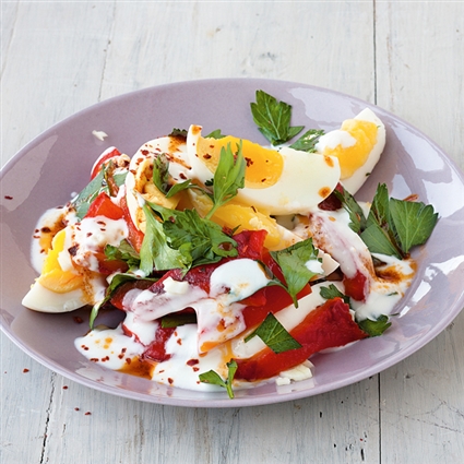 Paprika-Eiersalat