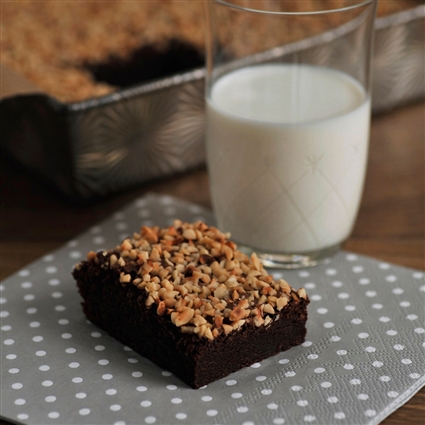 Baileys-Brownies mit Nusskruste