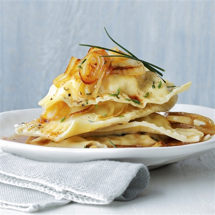 Vegetarische geschmälzte Maultaschen