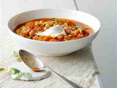Kichererbsen-Tomaten-Suppe