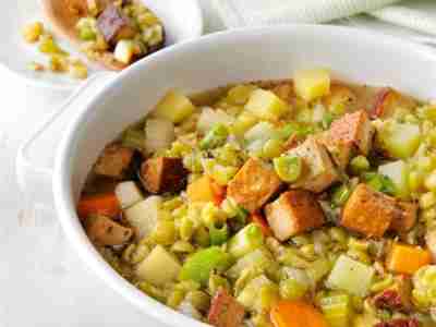 Erbsen-Tofu-Eintopf