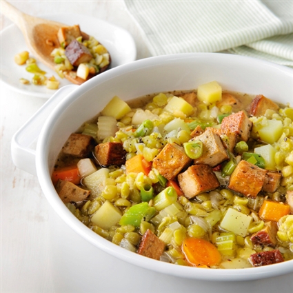 Erbsen-Tofu-Eintopf
