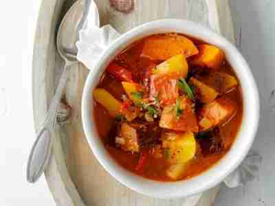 Kürbis-Seitan-Gulasch