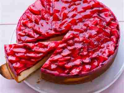 Cheesecake mit Erdbeeren und echter Vanille
