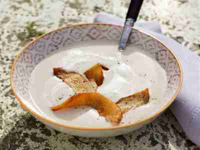 Kastaniensuppe mit Quitten