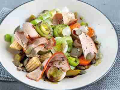 Fleischsalat mit Lauch