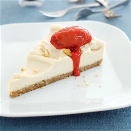 Veganer Cashew-Käsekuchen