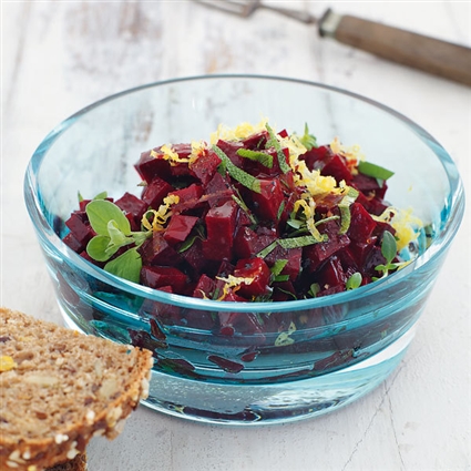 Veganer Rote-Bete-Salat mit Zitronendressing
