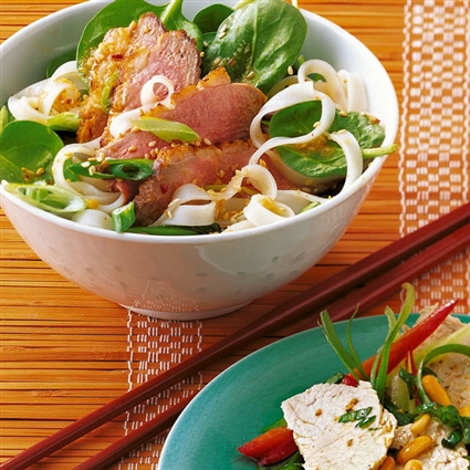 Reisnudelsalat mit Ente