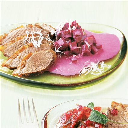 Gänsebrust mit Rote-Bete-Salat