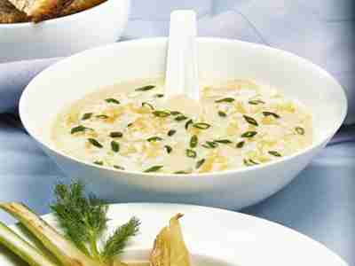 Kartoffelcremesuppe mit Sauerkraut