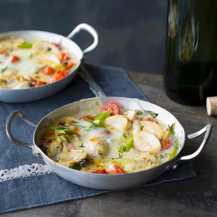 Pilz-Tomaten-Gratins