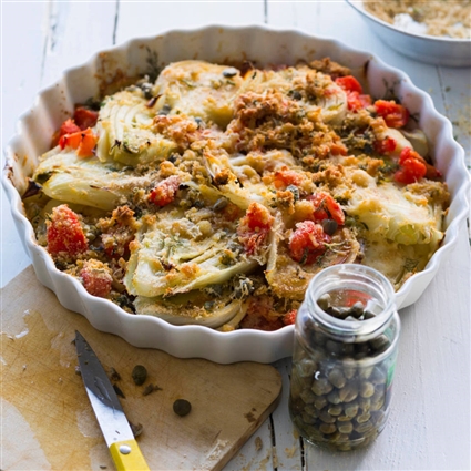 Fenchel-Tomaten-Gratin