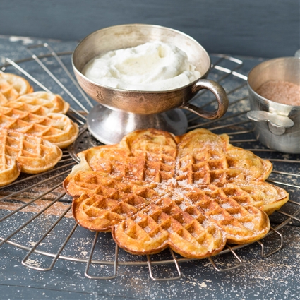 Crème-fraîche-Waffeln
